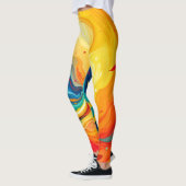 Feuer und Wasser Abstrakt Leggings (Links)