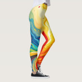 Feuer und Wasser Abstrakt Leggings (Rechts)