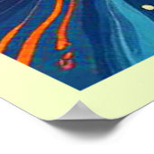 Feuer und Wasser Abstrakt Poster (Ecke)