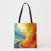 Feuer und Wasser Abstrakt Tasche (Vorderseite)