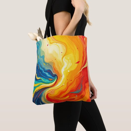Feuer und Wasser Abstrakt Tasche (Von Nahem)