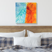 Feuer und Wasser, Göttliche Maskuline und Weibchen Leinwanddruck (Insitu (Schlafzimmer))