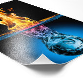 Feuer und Wasser, hoch detailliert Fotodruck (Ecke)