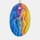 Feuer und Wasser Keramik Ornament (Links)