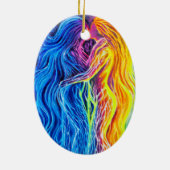 Feuer und Wasser Keramik Ornament (Hinten)