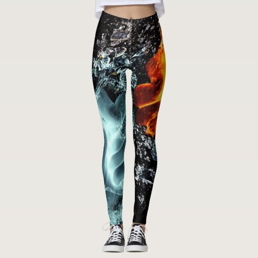 Feuer und Wasser Leggings (Vorderseite)
