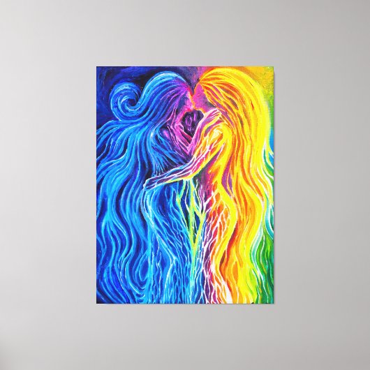 Feuer und Wasser Leinwanddruck (Vorderseite)