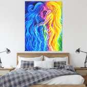 Feuer und Wasser Leinwanddruck (Insitu (Schlafzimmer))
