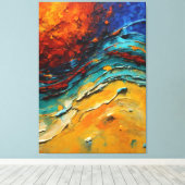 Feuer und Wasser Leinwanddruck (Insitu (Holzboden))