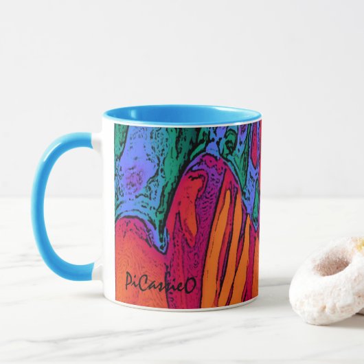 Feuer-und Wasser-sammelbare Kunst-Tasse durch Tasse (Mit Donut)