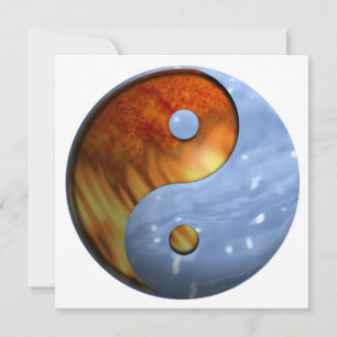 Feuer und Wasser Yin und Yang-Symbol