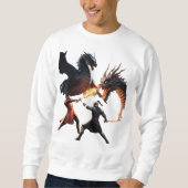Feuer und Zorn: Ritter gegen den Drachen Sweatshirt (Vorderseite)