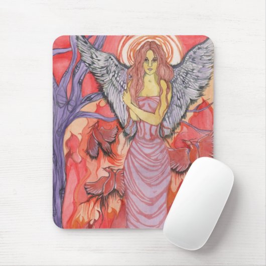 Feuer-Vogel-Einäscherung Mousepad (Mit Mouse)