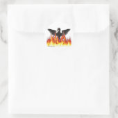 Feuer/Vogel/Phoenix Runder Aufkleber (Tasche)