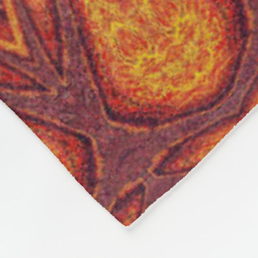 Feuer von Itzpapalotl 76 Fleecedecke (Ecke)