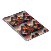 Feuer-Vulkan-Fließende-Lava-Landschaft-Muster-Kuns Notizblock (Rechte Seite)