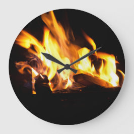 Feuer-Wanduhr Große Wanduhr