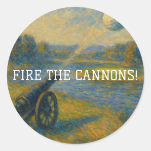 "Feuer weg!" Vintag Cannon Golf Ball Sticker