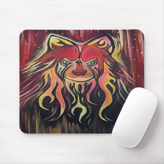 Feuer Wolf Mousepad (Mit Mouse)