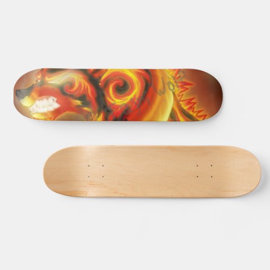 Feuer-Wolf Skatebord Skateboard (Horizontal)