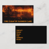 Feuer, Zerstörung des Häuserhauses Visitenkarte (Vorne/Hinten)