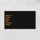 Feuer, Zerstörung des Häuserhauses Visitenkarte (Rückseite)