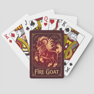 Feuer Ziege 2027 Geburtstag Poker Karte Spielkarten