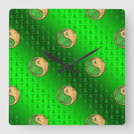 Feuer Ziege Quadratische Wanduhr (Vorderseite)
