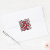 Feuerabteilung Custom Monogram Quadratischer Aufkleber (Umschlag)