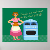 Feueralarm bedeutet Abendessen Poster (Vorne)