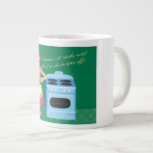 Feueralarm bedeutet Abklingzeit Jumbo-Tasse (Vorderseite Rechts)