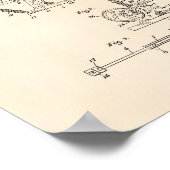 Feueralarm Bell 1921 Patentart - Alter Peper Poster (Ecke)