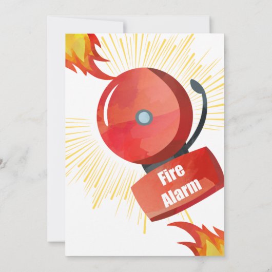 Feueralarm Geburtstagskarte (Rückseite)