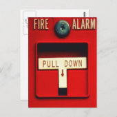 Feueralarm Postkarte (Vorne/Hinten)
