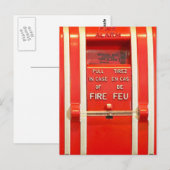 Feueralarm Postkarte (Vorne/Hinten)