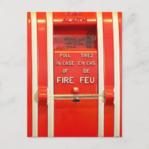 Feueralarm Postkarte