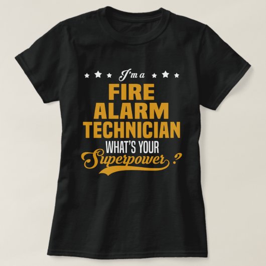Feueralarm-Techniker T-Shirt (Design vorne)