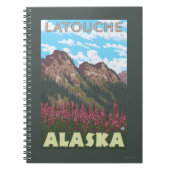 Feueralgen und Berge - Latouche, Alaska Notizblock (Vorderseite)