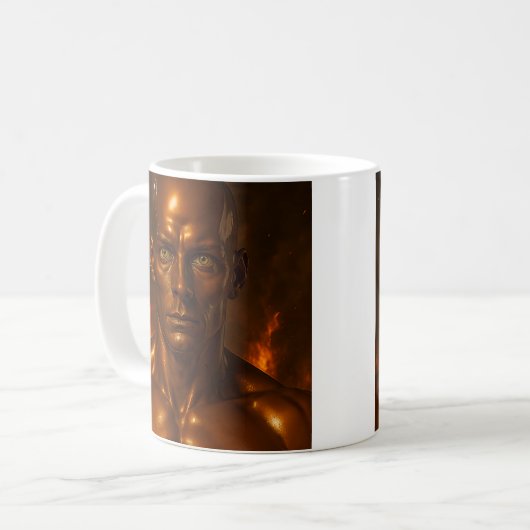 Feuerandroide Kaffeetasse (Vorderseite Links)