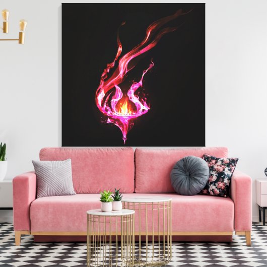 Feueranzeige Leinwanddruck (Insitu (Wohnzimmer))