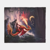 Feueratemberaubende Drachenschätze Fleecedecke (Vorderseite (Horizontal))