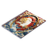 Feueratmende Drache künstliche Intelligenz Notizblock (Linke Seite)