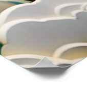 Feueratmende Drache Rot Blau und Gold Waage Poster (Ecke)