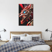 Feueratmende Drachen Rot- und Goldwaage Leinwanddruck (Insitu (Schlafzimmer))