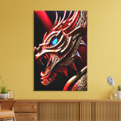 Feueratmende Drachen Rot- und Goldwaage Leinwanddruck (Insitu (Wohnzimmer))