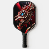 Feueratmende Drachen Rot- und Goldwaage Pickleball Schläger (Vorderseite)