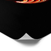 Feueratmende Drachen Rot- und Goldwaage Poster (Ecke)