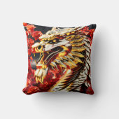 Feueratmende Drachengoldkopf Kissen (Vorderseite)