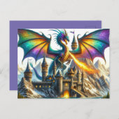 Feueratmende Drachenpostkarte Postkarte (Vorne/Hinten)