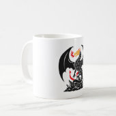 Feueratmender Drache Fantasy Grafik individuell Kaffeetasse (Vorderseite Links)